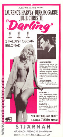 Darling 1965 movie poster Julie Christie Dirk Bogarde Laurence Harvey John Schlesinger Ladies