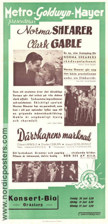 Dårskapens marknad 1939 poster Norma Shearer Clark Gable Edward Arnold Clarence Brown