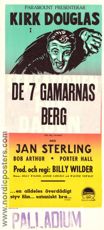 De 7 gamarnas borg 1951 poster Kirk Douglas Jan Sterling Robert Arthur Billy Wilder