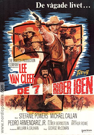 The Magnificent Seven Ride! 1972 movie poster Lee Van Cleef Stefanie Powers Michael Callan George McCowan