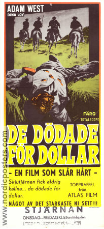 De dödade för dollar 1965 poster Adam West Robert Hundar Howard Ross Primo Zeglio