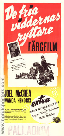 De fria viddernas ryttare 1950 poster Joel McCrea Wanda Hendrix John Russell Hugo Fregonese