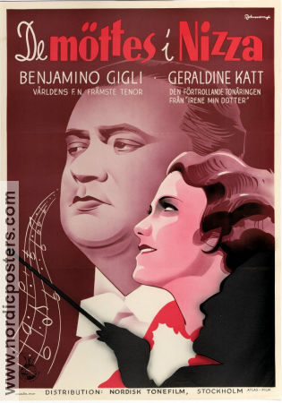 Die Stimme des Herzens 1937 movie poster Beniamino Gigli Geraldine Katt Karl Heinz Martin