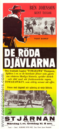 De röda djävlarna 1958 poster Ben Johnson Jan Harrison Kent Taylor Howard W Koch