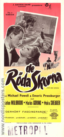 De röda skorna 1948 poster Anton Walbrook Moira Shearer Marius Goring Michael Powell Balett