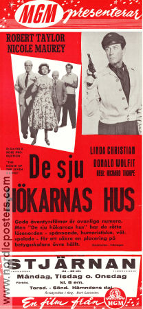 De sju hökarnas hus 1959 poster Robert Taylor Nicole Maurey Linda Christian Richard Thorpe