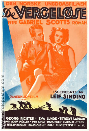 De vergelöse 1939 movie poster Georg Richter Karin Meyer Eva Lunde Leif Sinding Poster from: Norway Politics