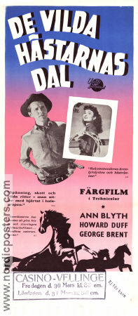 Red Canyon 1949 movie poster Ann Blyth Howard Duff George Brent George Sherman Horses