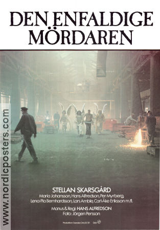 The Simple-Minded Murderer 1982 movie poster Stellan Skarsgård Maria Johansson Per Myrberg Nils Ahlroth Lars Amble Hans Alfredson