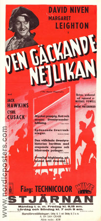 Den gäckande nejlikan 1949 poster David Niven Margaret Leighton Cyril Cusack Michael Powell