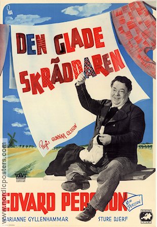 Den glade skräddaren 1945 movie poster Edvard Persson Mim Persson Marianne Gyllenhammar Gunnar Olsson