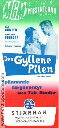 Den gyllene pilen 1962 poster Tab Hunter Rossana Podesta Umberto Melnati Antonio Margheriti