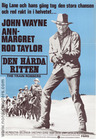 The Train Robbers 1973 movie poster John Wayne Ann-Margret Rod Taylor Burt Kennedy