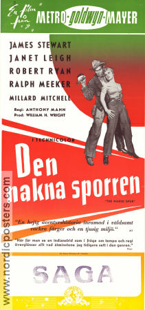 Den nakna sporren 1953 poster James Stewart Janet Leigh Robert Ryan Anthony Mann