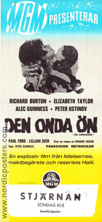 Den onda ön 1967 poster Richard Burton Elizabeth Taylor Alec Guinness Peter Glenville