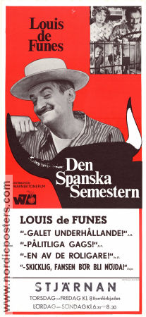 Den spanska semestern 1958 poster Louis de Funes Raymond Bussieres Annette Poivre André Hunebelle