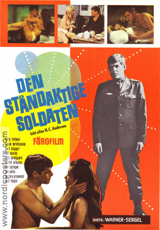 Der kom en soldat 1969 movie poster Willy Rathnov Hanne Borchsenius Poul Bundgaard Peer Guldbrandsen Denmark