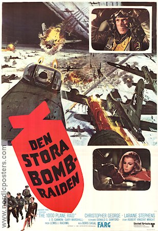The 1000 Plane Raid 1969 movie poster Christopher George War Planes