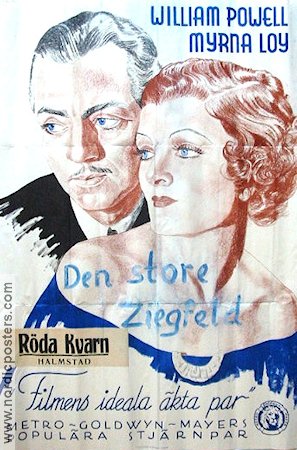 The Great Ziegfeld 1936 movie poster William Powell Myrna Loy Luise Rainer Musicals