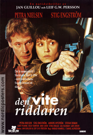 Den vite riddaren 1994 movie poster Petra Nielsen Stig Engström Anders Nyström Daniel Alfredson Police and thieves