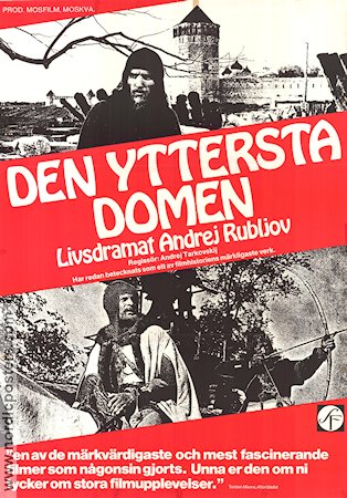 Andrey Rublev 1966 movie poster Anatoliy Solonitsyn Andrei Tarkovsky Russia Religion