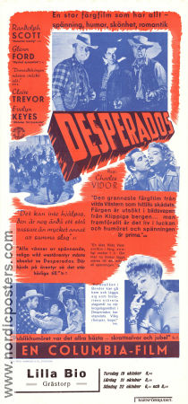 Desperados 1943 poster Randolph Scott Claire Trevor Glenn Ford Charles Vidor