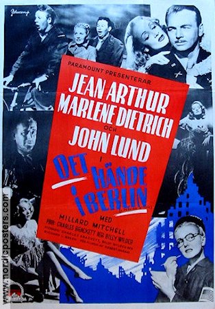 A Foreign Affair 1948 poster Jean Arthur Billy Wilder