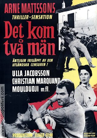 Det kom två män 1959 movie poster Ulla Jacobsson Arne Mattsson