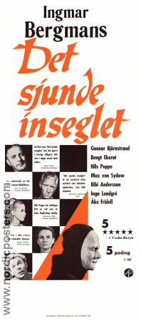 The Seventh Seal 1957 poster Gunnar Björnstrand Ingmar Bergman