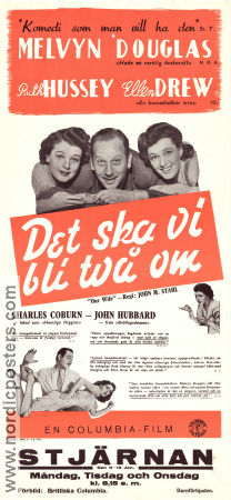 Det ska vi bli två om 1941 poster Melvyn Douglas Ruth Hussey Ellen Drew John M Stahl