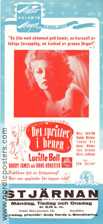 Det spritter i benen 1943 poster Lucille Ball William Gaxton Harry James Edward Buzzell Musikaler