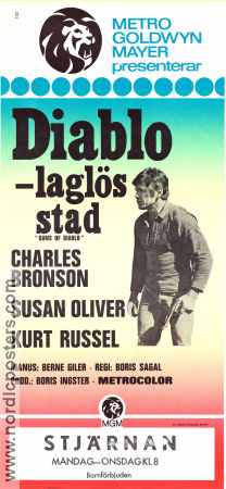 Guns of Diablo 1971 movie poster Charles Bronson Susan Oliver Kurt Russell Boris Sagal