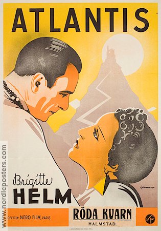 Die Herrin von Atlantis 1932 movie poster Brigitte Helm GW Pabst Mountains Eric Rohman art