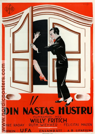 Die Frau im Schrank 1927 movie poster Willy Fritsch Imre Raday Rudolf Biebrach