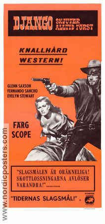 Django spara per primo 1966 movie poster Glenn Saxson Evelyn Stewart Fernando Sancho Alberto De Martino