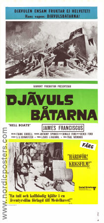 Djävulsbåtarna 1970 poster James Franciscus Elizabeth Shepherd Ronald Allen Paul Wendkos Skepp och båtar Krig