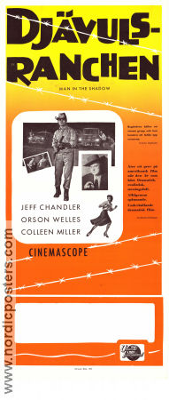Man in the Shadow 1957 movie poster Jeff Chandler Orson Welles Colleen Miller Jack Arnold