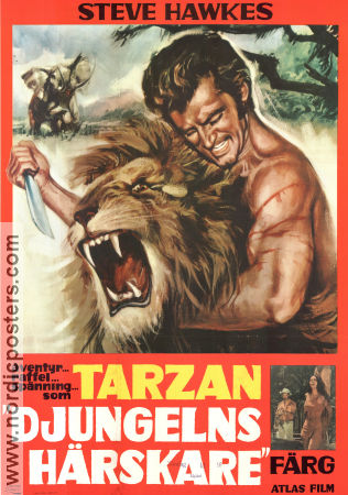 Tarzan in the Golden Grotto 1969 movie poster Steve Hawkes Kitty Swan Manuel Cano Find more: Tarzan Cats