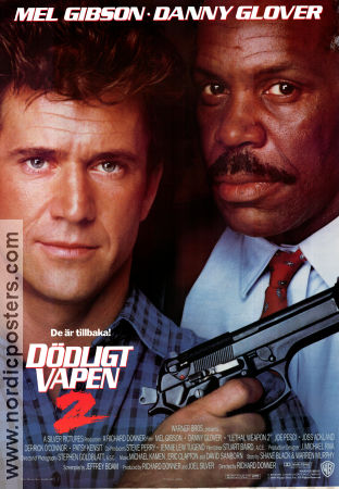 Lethal Weapon 2 1989 movie poster Mel Gibson Danny Glover Joe Pesci Richard Donner Guns weapons Police and thieves