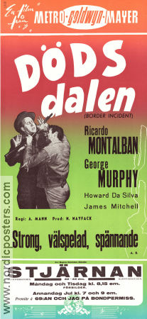 Dödsdalen 1949 poster Ricardo Montalban George Murphy Howard Da Silva Anthony Mann Film Noir