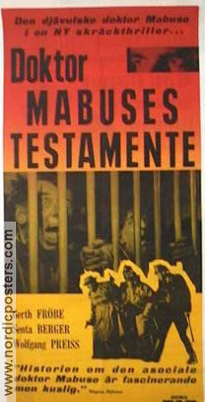 Doktor Mabuses testamente 1933 poster Rudolf Klein-Rogge Otto Wernicke Thomy Bourdelle Fritz Lang