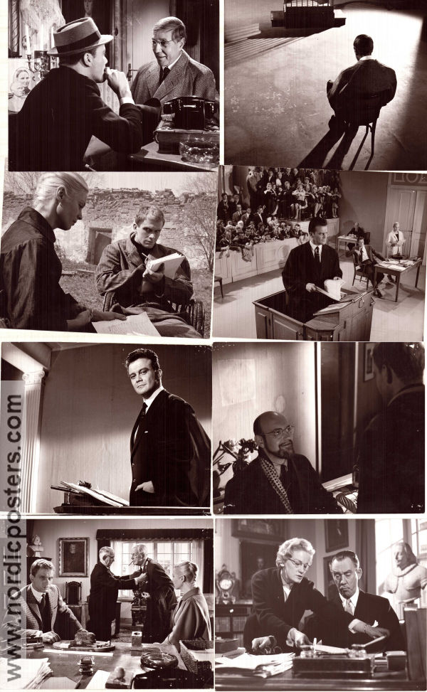 Domaren 1960 lobby card set Ingrid Thulin Gunnar Hellström Per Myrberg Alf Sjöberg Writer: Vilhelm Moberg