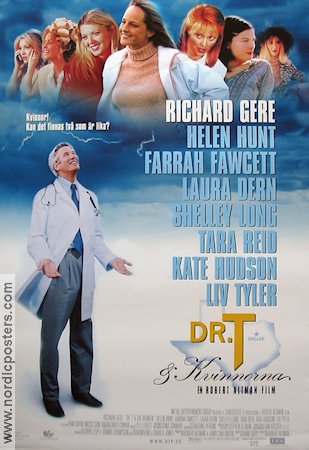 Dr T and the Women 2000 movie poster Richard Gere Helen Hunt Farrah Fawcett Robert Altman Medicine and hospital