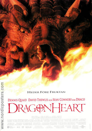 Dragonheart 1996 movie poster Sean Connery Dennis Quaid Dina Meyer Rob Cohen Find more: Vikings Dinosaurs and dragons