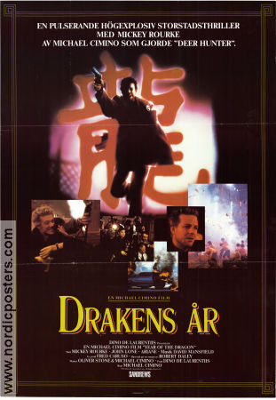 Year of the Dragon 1985 poster Mickey Rourke Michael Cimino