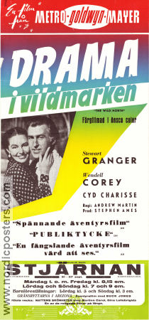 Drama i vildmarken 1952 poster Stewart Granger Wendell Corey Cyd Charisse Andrew Marton