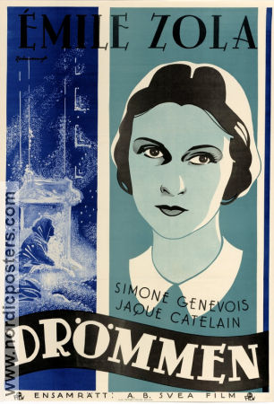 Le reve 1931 movie poster Simone Genevois Jaque Catelain Jacques de Baroncelli Writer: Emile Zola