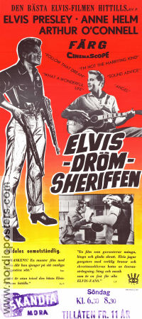 Drömsheriffen 1962 poster Elvis Presley Arthur O´Connell Anne Helm Gordon Douglas Musikaler Rock och pop