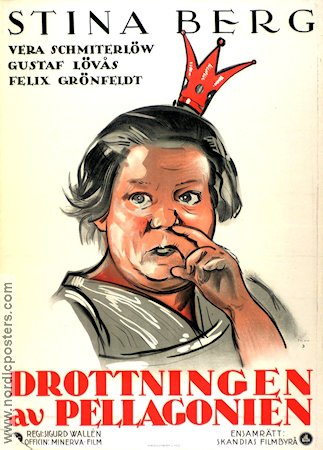 Drottningen av Pellagonien 1927 movie poster Stina Berg