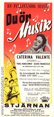 Du bist Musik 1956 movie poster Caterina Valente Paul Hubschmid Grethe Weiser Paul Martin Musicals